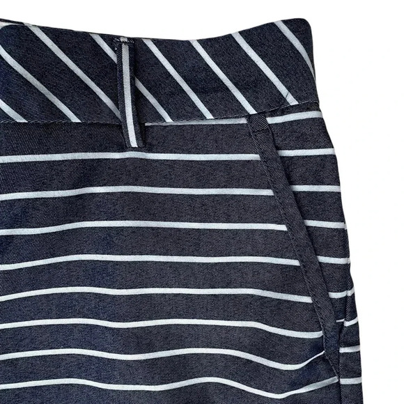 LANDS’ END NAUTICAL BLUE STRIPE SHORTS LOW RISE STRETCH | SIZE: 6 - Picture 2 of 9